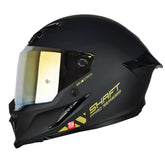 Casco Shaft Pro 615Dv Solid Negro Dorado Visor Iridium Dorado