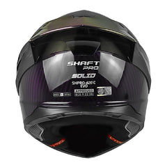 Casco Shaft Pro 620 C Evo Solid 3K Morado Silver Visor Revo Morado