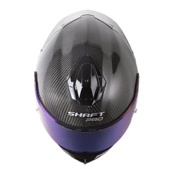 Casco Shaft Pro 620 C Evo Solid 3K Negro Silver Visor Iridium Azul