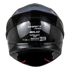 Casco Shaft Pro 620 C Evo Solid 3K Negro Silver Visor Iridium Dorado