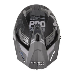 Casco Shaft Pro Mx400Dv Cryptone Negro Gris Visor Iridium Azul