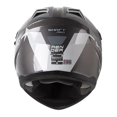 Casco Shaft pro Mx400D Render Gris Visor Iridium Azul