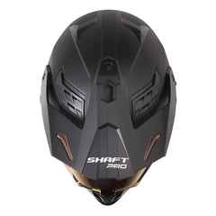 Casco Shaft pro Mx400D Solid Negro Morado Visor Iridium Morado