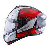 Casco Spartan Draken S Lynx Rojo Blanco