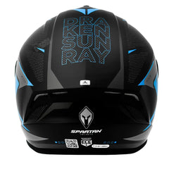 Casco Spartan Draken S Sun Ray Negro Azul