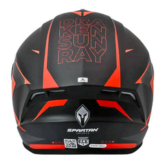 Casco Spartan Draken S Sun Ray Negro Rojo