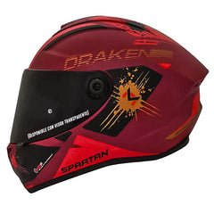 Casco Spartan Draken Type Vinotinto