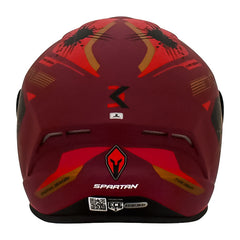 Casco Spartan Draken Type Vinotinto