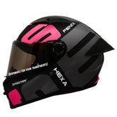 Casco Spartan Fenix Hexa Negro Gris Rosado