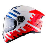 Casco Spartan Hawk Evo Fresh Blanco Rojo Azul