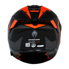 Casco Spartan Hawk First Negro Gris Rojo