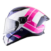 Casco Spartan Panther Sv Blanco Morado Rosado