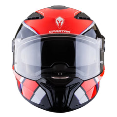 Casco Spartan Panther Sv Negro Rojo Morado
