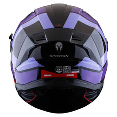 Casco Spartan Panther Sv Negro Rojo Morado