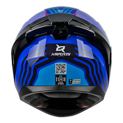 Casco X-Sports M75 Hoxa Morado Azul