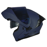 Casco X One X-3000Rs Solid_V2 Azul Oscuro Negro Visor Iridium Azul