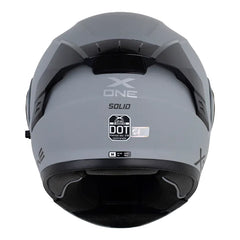 Casco X One X-3000Rs Solid_V2 Gris Gris Oscuro Visor Iridium Azul