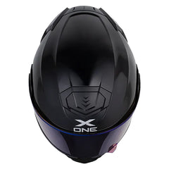Casco X One X-3000Rs Solid_V2 Negro Amarillo Neon Visor Iridium Azul