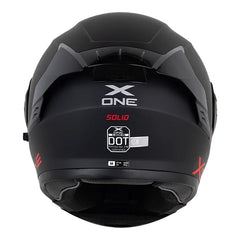 Casco X One X-3000Rs Solid_V2 Negro Rojo Visor Iridium Rojo