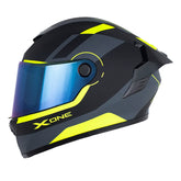 Casco X_One X-500 Rs Mykel Negro Amarillo Visor Iridium Azul