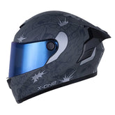 Casco X_One X-500 Rs Nwize Gris Oscuro Silver Visor Iridium Silver
