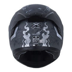 Casco X_One X-500 Rs Nwize Gris Oscuro Silver Visor Iridium Silver