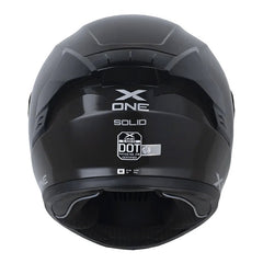 Casco X_One X-500 Rs Solid Gris Oscuro Silver Visor Iridium Azul