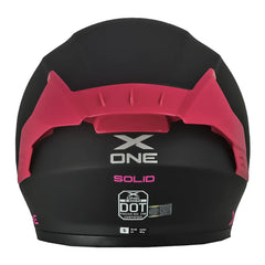 Casco X-One X-500 Rs Solid Negro Fucsia Visor Revo Morado