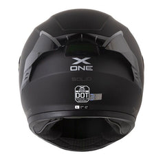 Casco X One X-500 Rs Solid Negro Gris Oscuro Visor Iridium Azul
