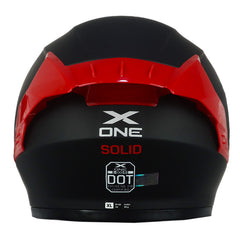 Casco X_One X-500 Rs Solid Negro Rojo Visor Iridium Rojo
