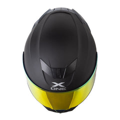 Casco X One X-500 Rs Solid Negro Rojo Visor Revo Rojo
