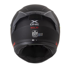 Casco X One X-500 Rs Solid Negro Rojo Visor Revo Rojo