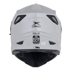 Casco X One X-Mx328 Dv Solid Gris Claro Negro Visor Iridium Azul