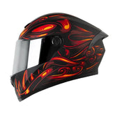 Casco X_One x-500 Gt Evo Old Mask Negro Rojo Visor Iridium Silver