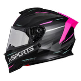 Casco X-Sports V151 Kozmik Negro Rosado