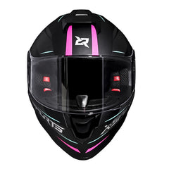 Casco X-Sports V151 Kozmik Negro Rosado