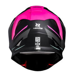 Casco X-Sports V151 Kozmik Negro Rosado