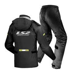 Conjunto Impermeable Ls2 Aqua Rain Suit Negro