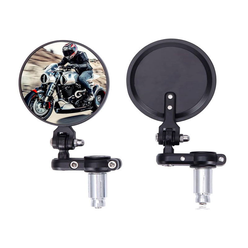 Espejo Cafe Racer Redondos Con Abrazadera