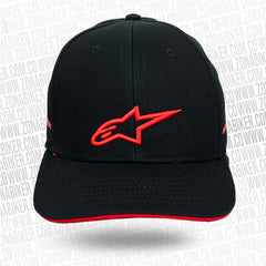 Gorra Alpinestars Rostrum Negra Roja11