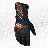 Guantes Alpinestars Sp-8 V3 Negro Naranja Fluorescente 1