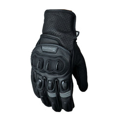 Guantes Giacomo En Cuero Street Race Negro Gris