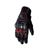 Guantes Ls2 Spark_2 Leather_Ma Negro Rojo