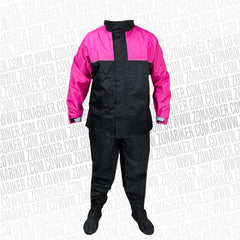 Impermeable Poliester Delatex Negro Fucsia 1