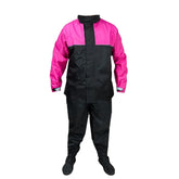 Impermeable Poliester Delatex Negro Fucsia