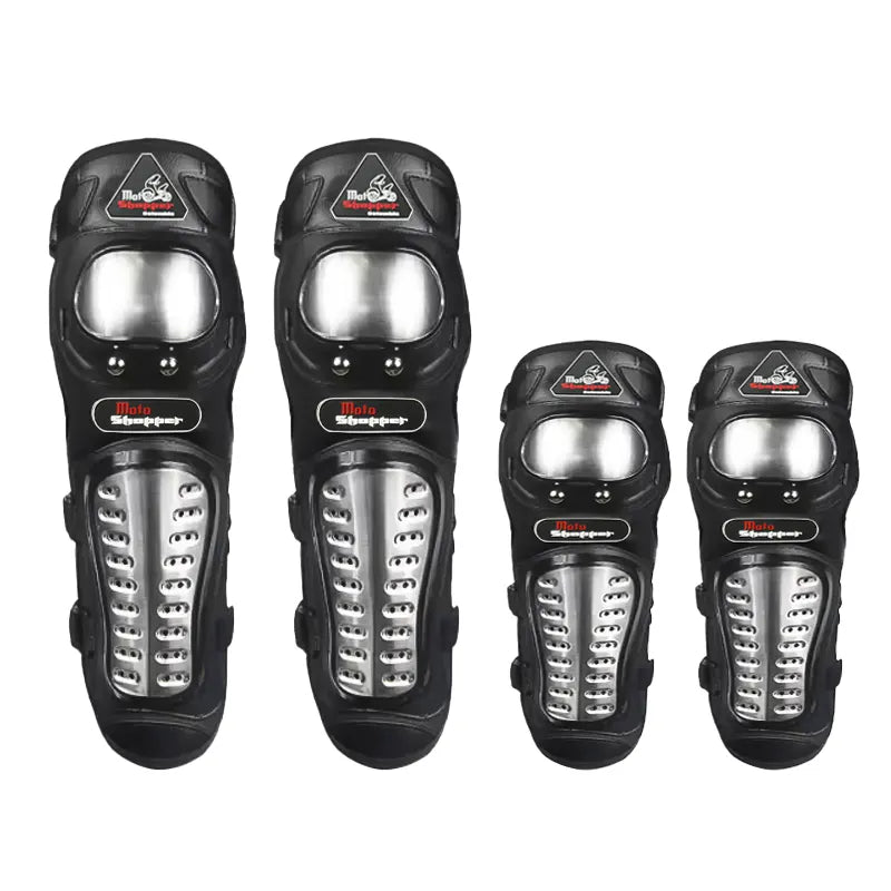 Kit De Rodilleras Y Coderas Metálicas Moto Shopper