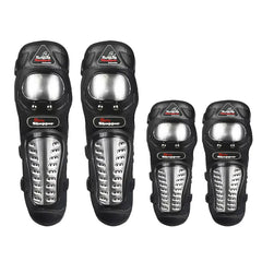 Kit De Rodilleras Y Coderas Metálicas Moto Shopper