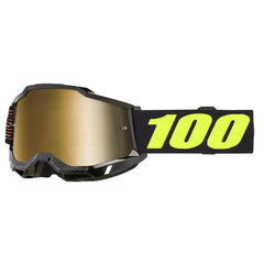 Lentes Cross 100% Accuri 2 Fairbanks Negro Visor Dorado