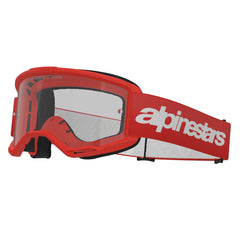 Lentes Cross Alpinestars Vision 3 Wordmark Rojo Visor Transparente