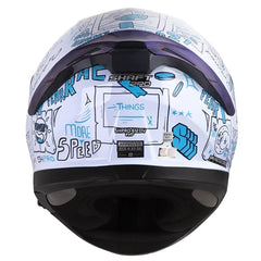 Casco Shaft Pro 612Dv Things Azul Visor Iridium Azul